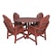 Highwood Usa Hamilton 5pc Round Outdoor Patio Furniture Dining Set AD-DNA48-RED - alternate 1